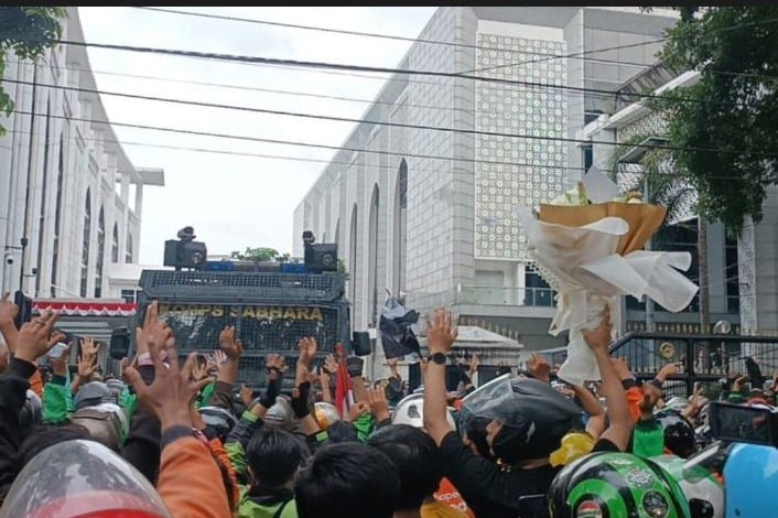 Demo Driver Ojol Di DPRD Sumut