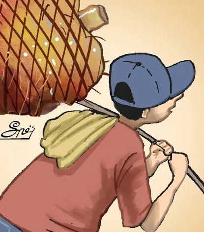 Karikatur Pemanen Sawit